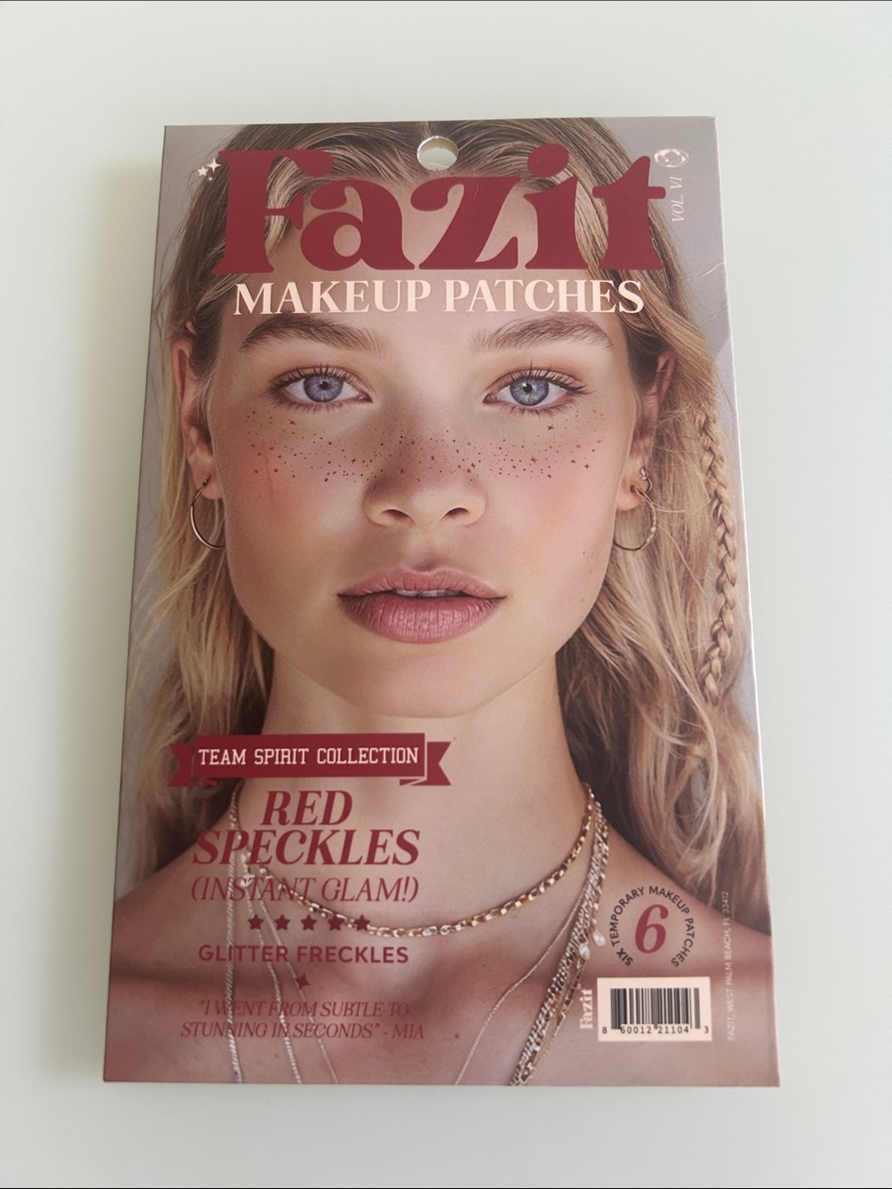 Red Speckles Makeup Patches - Glitter Freckles